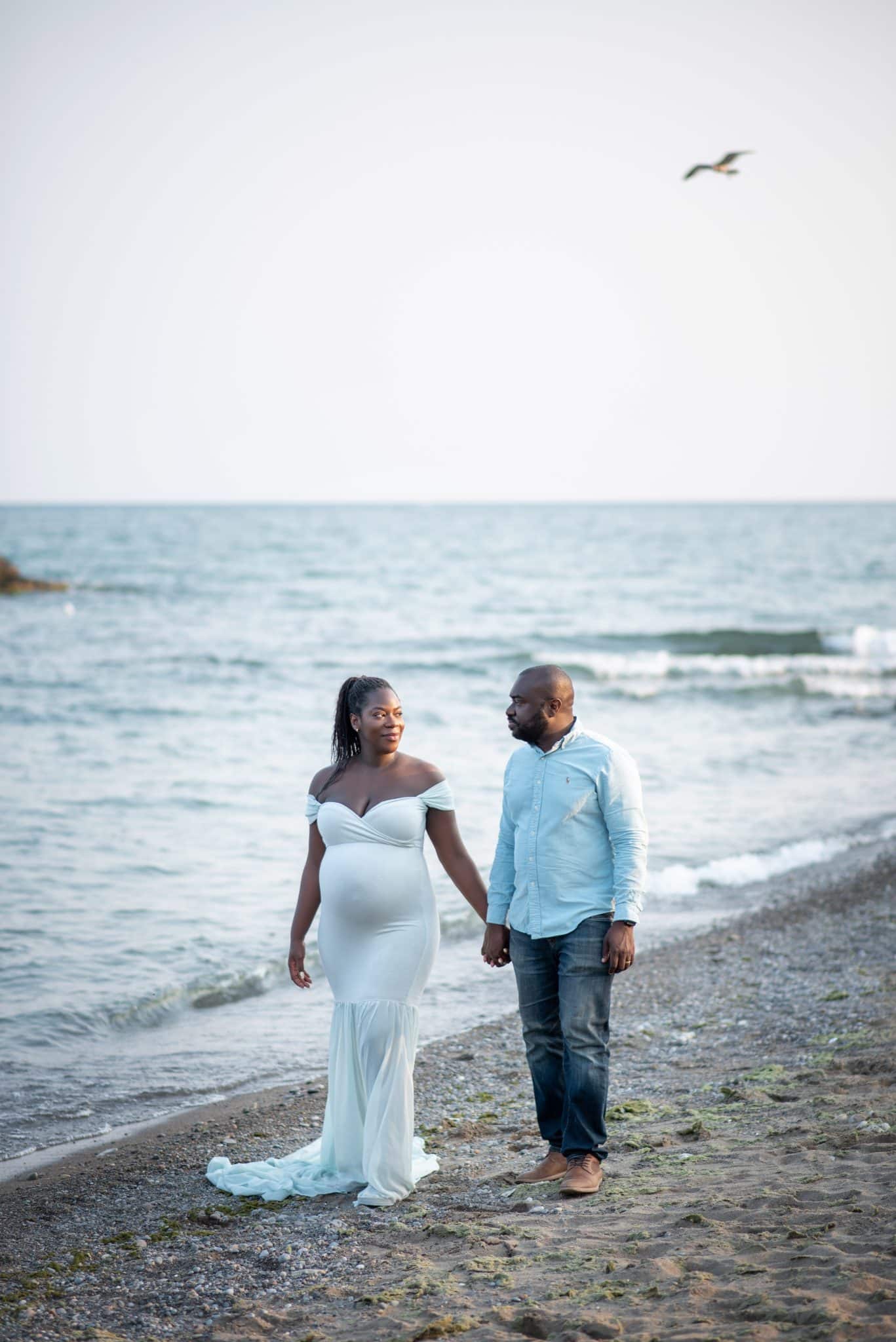 Maternity photo session at the Beaches neighborhood of Toronto